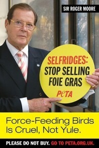 Roger Moore is tegen foie gras