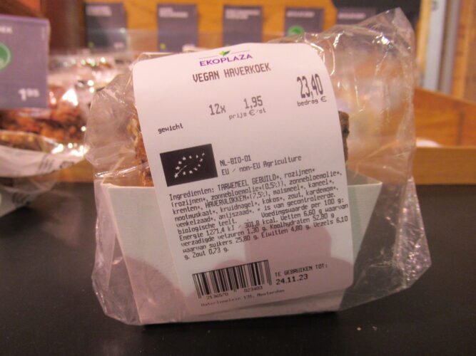 Belachelijk dure vegan haverkoek bij Ekoplaza